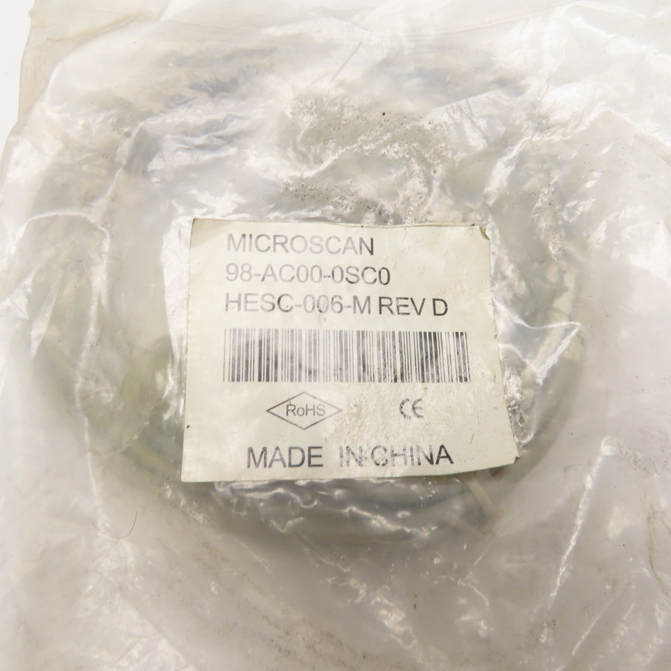 Microscan HESC-006-M 98-AC00-0SC0 DB9 Female to 10-Pin Mini-DIN Interface Cable
