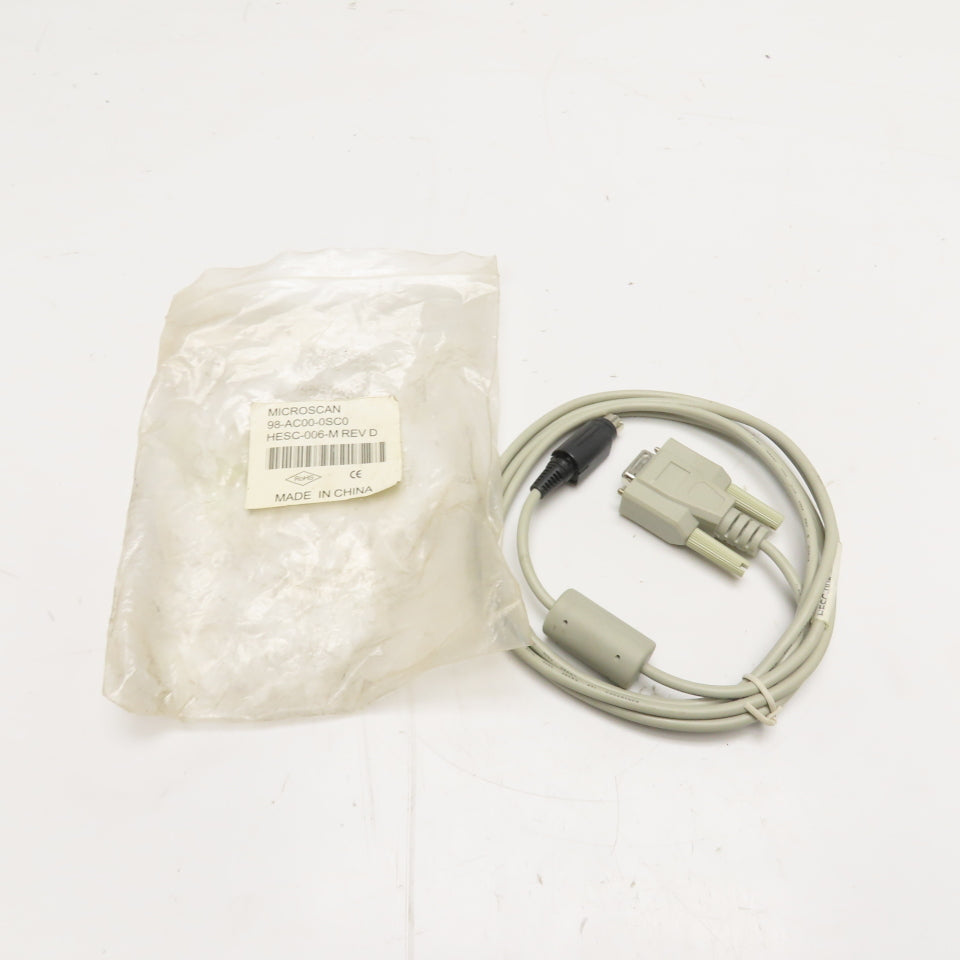 Microscan HESC-006-M 98-AC00-0SC0 DB9 Female to 10-Pin Mini-DIN Interface Cable