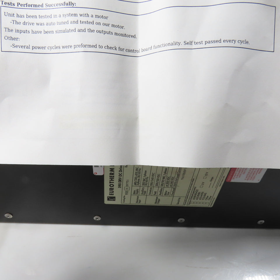 Parker Eurotherm 955D8R751 Rev 6.08 590 DRV DC Drive 480/230VAC + 590DC/00/000