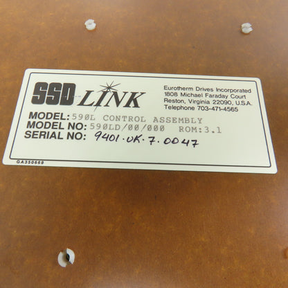 Parker Eurotherm 590C/0350/9/1/0/0/0/00/000 DC Drive 600VDC + 590LD/00/000