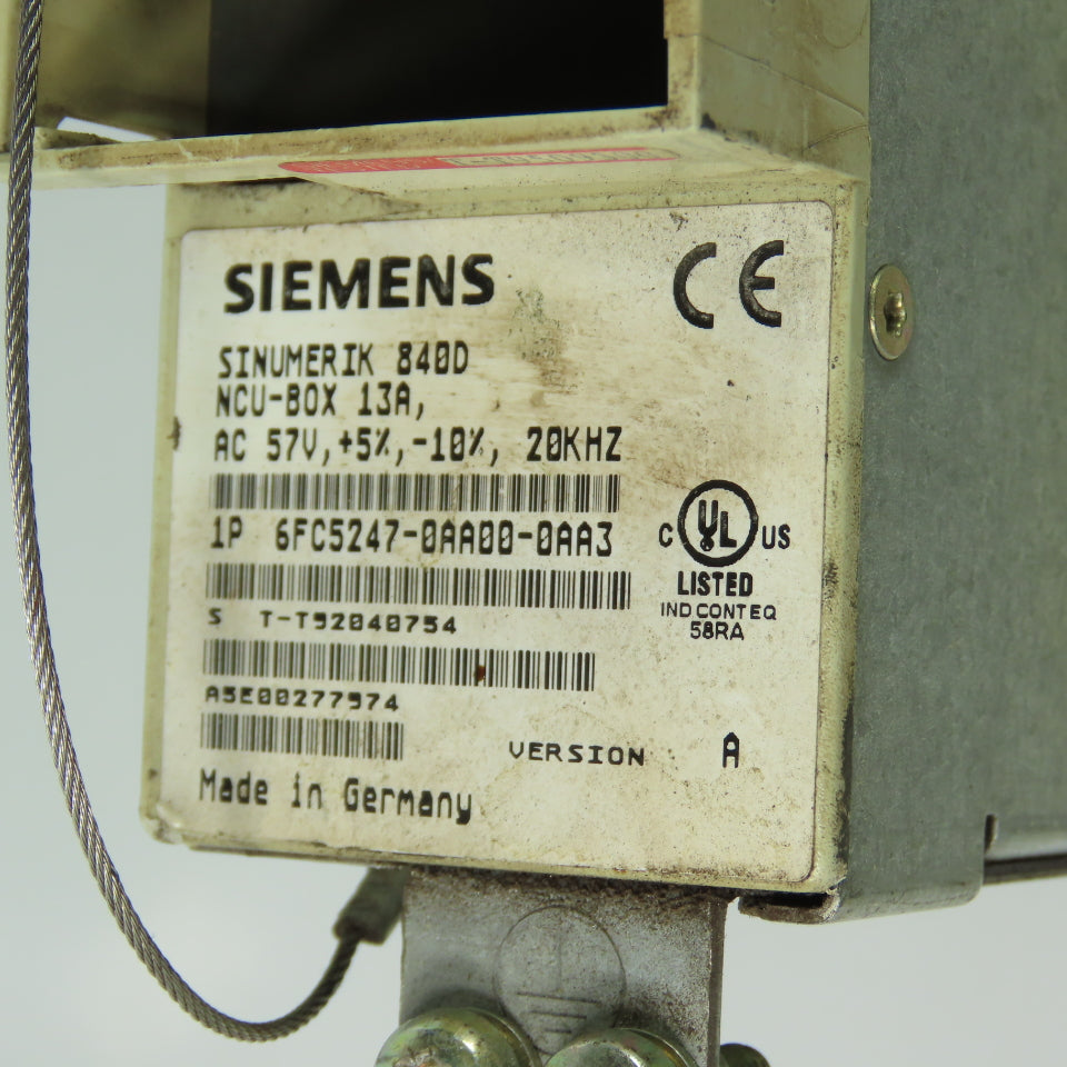 Siemens 6FC5357-0BB14-0AA0 Sinumerik 840D/DE NCU 571.4 w/6FC5247-0AA00-0AA3