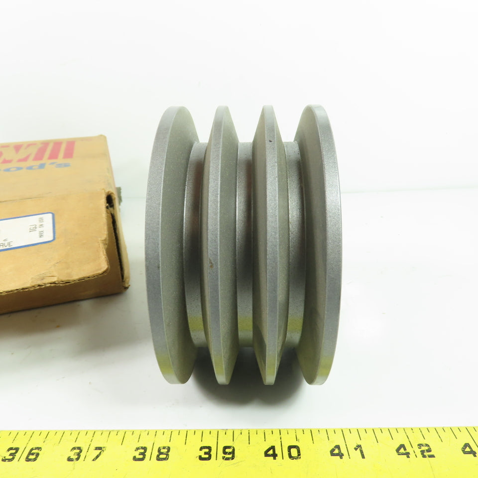 TB Woods 4.6X3B-SD 3-Groove V-Belt Pulley Sheave Max 5050 RPM NEW 4-7/8" OD