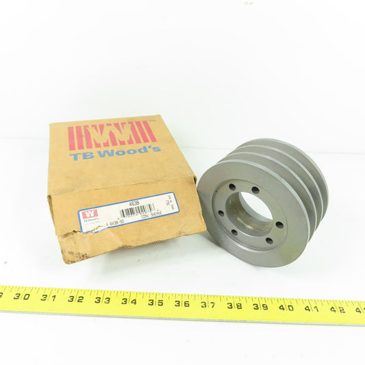 TB Woods 4.6X3B-SD 3-Groove V-Belt Pulley Sheave Max 5050 RPM NEW 4-7/8" OD