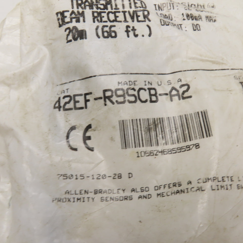 Allen-Bradley 42EF-R9SCB-A2 Transmitted Beam Receiver 20m 22-264V AC/DC