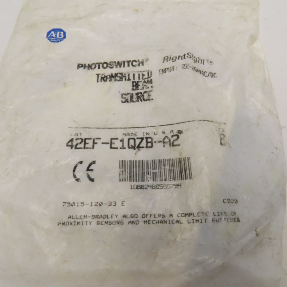 Allen-Bradley 42EF-E1QZB-A2 Transmitted Beam Emitter RightSight 21.6-264V AC/DC