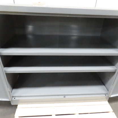 Uline 2-Door 3-Shelf Industrial Metal Storage Cabinet 48" x 24" x 42-1/2" Tall