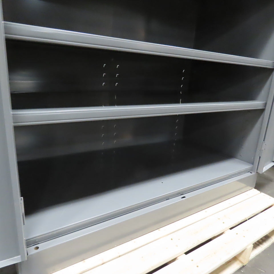 Uline 2-Door 3-Shelf Industrial Metal Storage Cabinet 48" x 24" x 42-1/2" Tall
