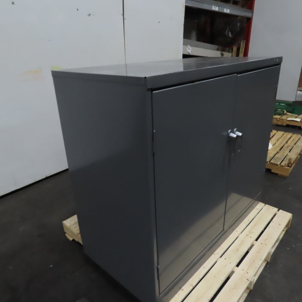 Uline 2-Door 3-Shelf Industrial Metal Storage Cabinet 48" x 24" x 42-1/2" Tall