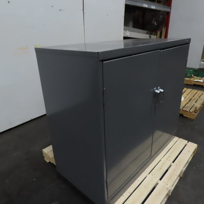 Uline 2-Door 3-Shelf Industrial Metal Storage Cabinet 48" x 24" x 42-1/2" Tall