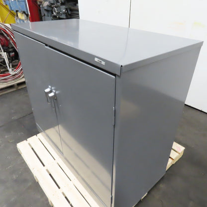 Uline 2-Door 3-Shelf Industrial Metal Storage Cabinet 48" x 24" x 42-1/2" Tall
