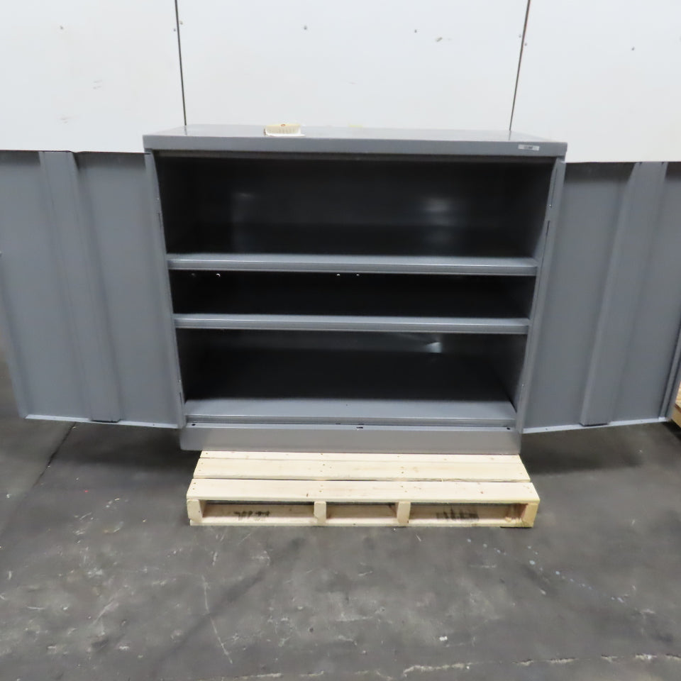 Uline 2-Door 3-Shelf Industrial Metal Storage Cabinet 48" x 24" x 42-1/2" Tall