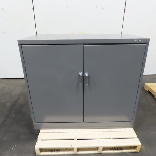 Uline 2-Door 3-Shelf Industrial Metal Storage Cabinet 48" x 24" x 42-1/2" Tall