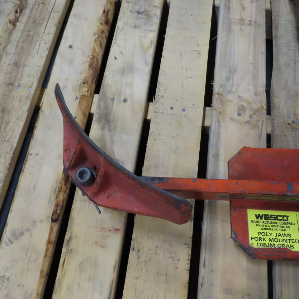 Wesco Poly Jaws Fork Mounted Single Drum Grab 1000lb Capacity
