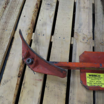 Wesco Poly Jaws Fork Mounted Single Drum Grab 1000lb Capacity
