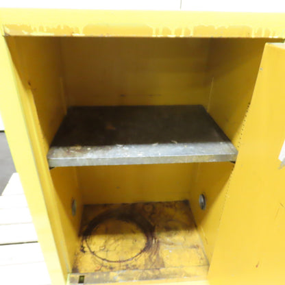 Justrite 25710 12 Gallon Flammable Liquid Storage Cabinet 1 Shelf 23"x 18"x 35"T