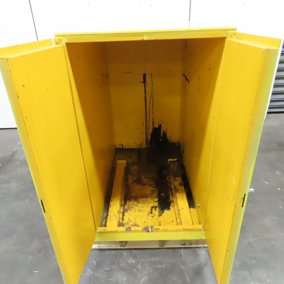 55 Gal Flammable Liquid Horizontal Single Drum Storage Cabinet 48"x 30"x 50" T