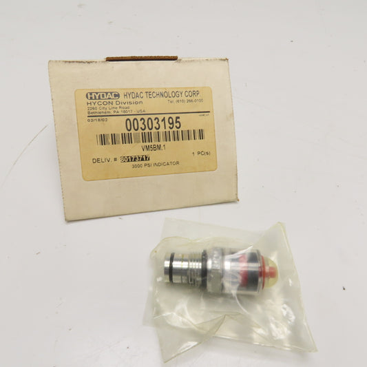 Hydac VM5BM.1 00303195 Visual Clogging Indicator 3000 PSI