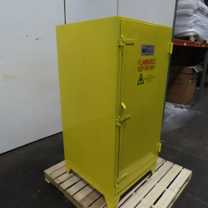 Wilray 55 Gal Flammable Liquid Vertical Single Drum Storage Cabinet 28"x28"x59"
