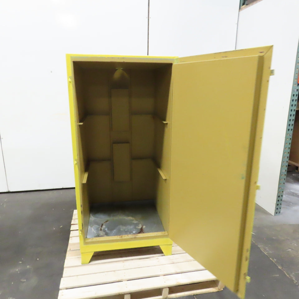 Wilray 55 Gal Flammable Liquid Vertical Single Drum Storage Cabinet 28"x28"x59"