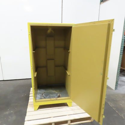 Wilray 55 Gal Flammable Liquid Vertical Single Drum Storage Cabinet 28"x28"x59"