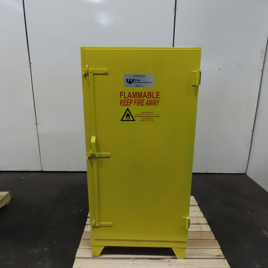 Wilray 55 Gal Flammable Liquid Vertical Single Drum Storage Cabinet 28"x28"x59"