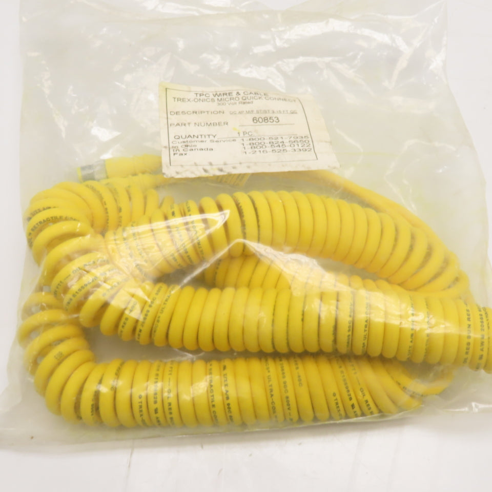 TPC Wire & Cable 60853 Trex-Onics Micro Quick Connect Coiled Cable 15ft