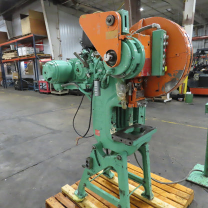 Perkins 300-B 15 Ton Mechanical Punch Press 1HP 220/440V 1-1/2" Stroke 5" Throat