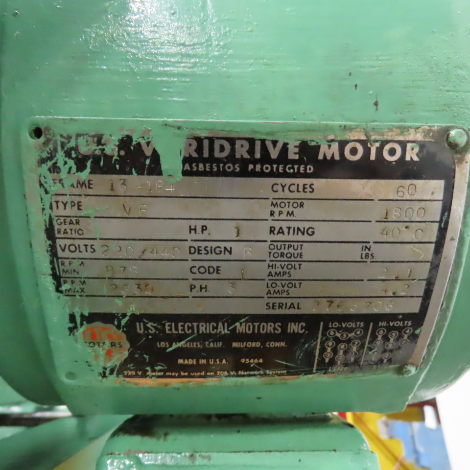 Perkins 300-B 15 Ton Mechanical Punch Press 1HP 220/440V 1-1/2" Stroke 5" Throat