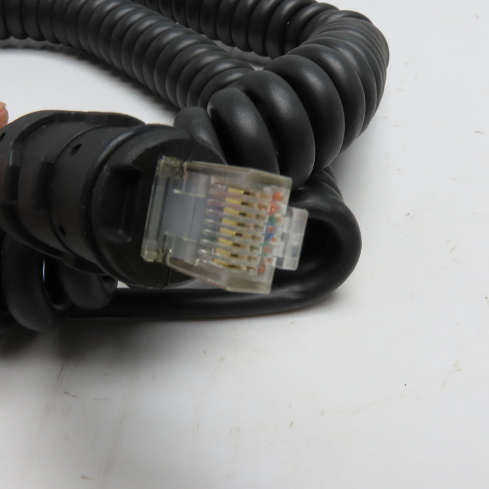 Cognex 300-20032 Coiled Ethernet Cable Right Angle RJ45 to Straight RJ45