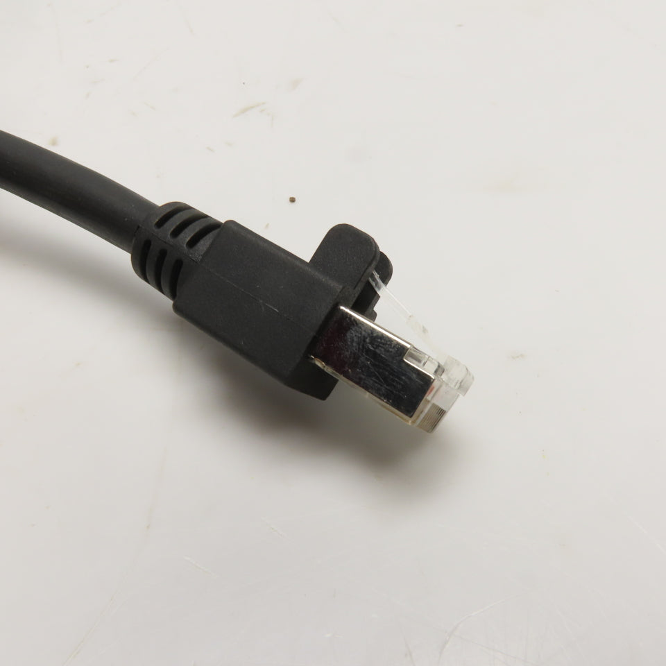 Cognex 300-20032 Coiled Ethernet Cable Right Angle RJ45 to Straight RJ45