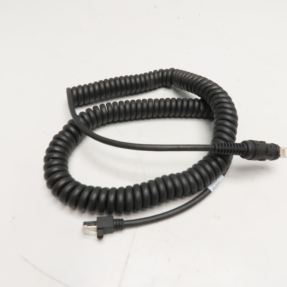 Cognex 300-20032 Coiled Ethernet Cable Right Angle RJ45 to Straight RJ45
