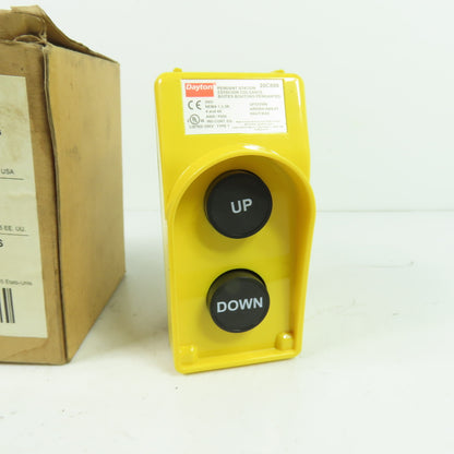 Dayton 20C809 2-Button Up/Down Hoist Pendant Station NEMA 4X