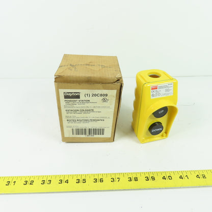 Dayton 20C809 2-Button Up/Down Hoist Pendant Station NEMA 4X