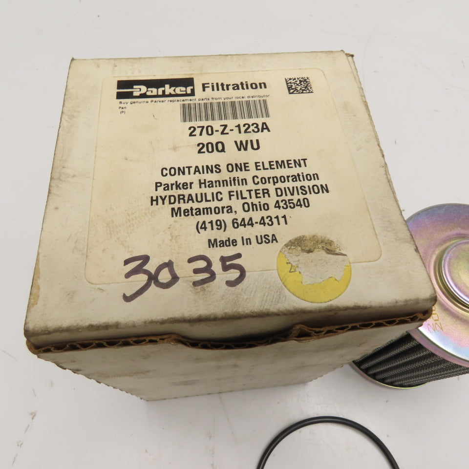 Parker 20Q WU 270-Z-123A Hydraulic Filter Element with O-Ring
