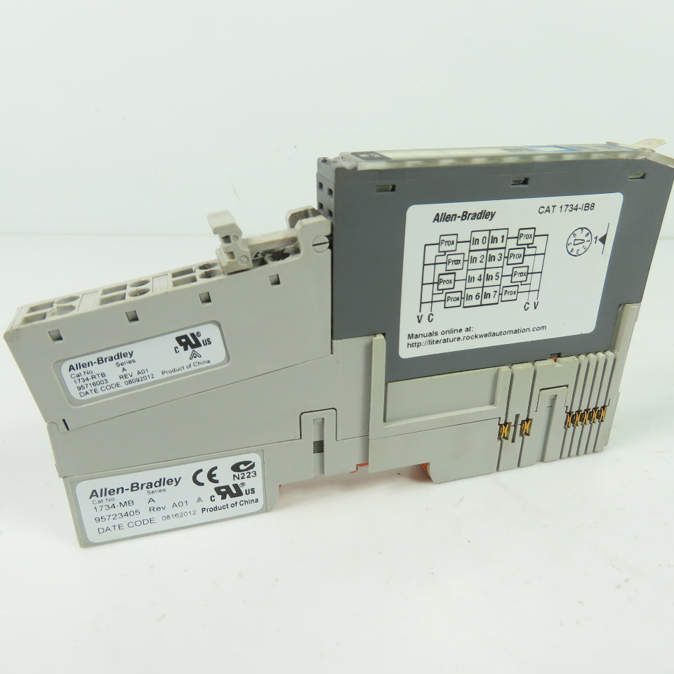 Allen-Bradley 1734-IB8 POINT I/O 8-Channel 24VDC Sink Input Module Ser D w/ Base