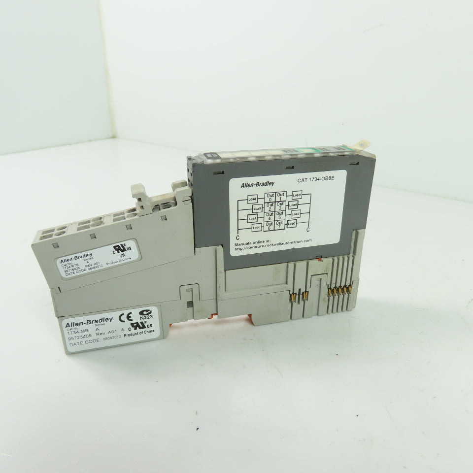 Allen-Bradley 1734-OB8E Point I/O 8-Point 24VDC Output Module Ser C w/ Base