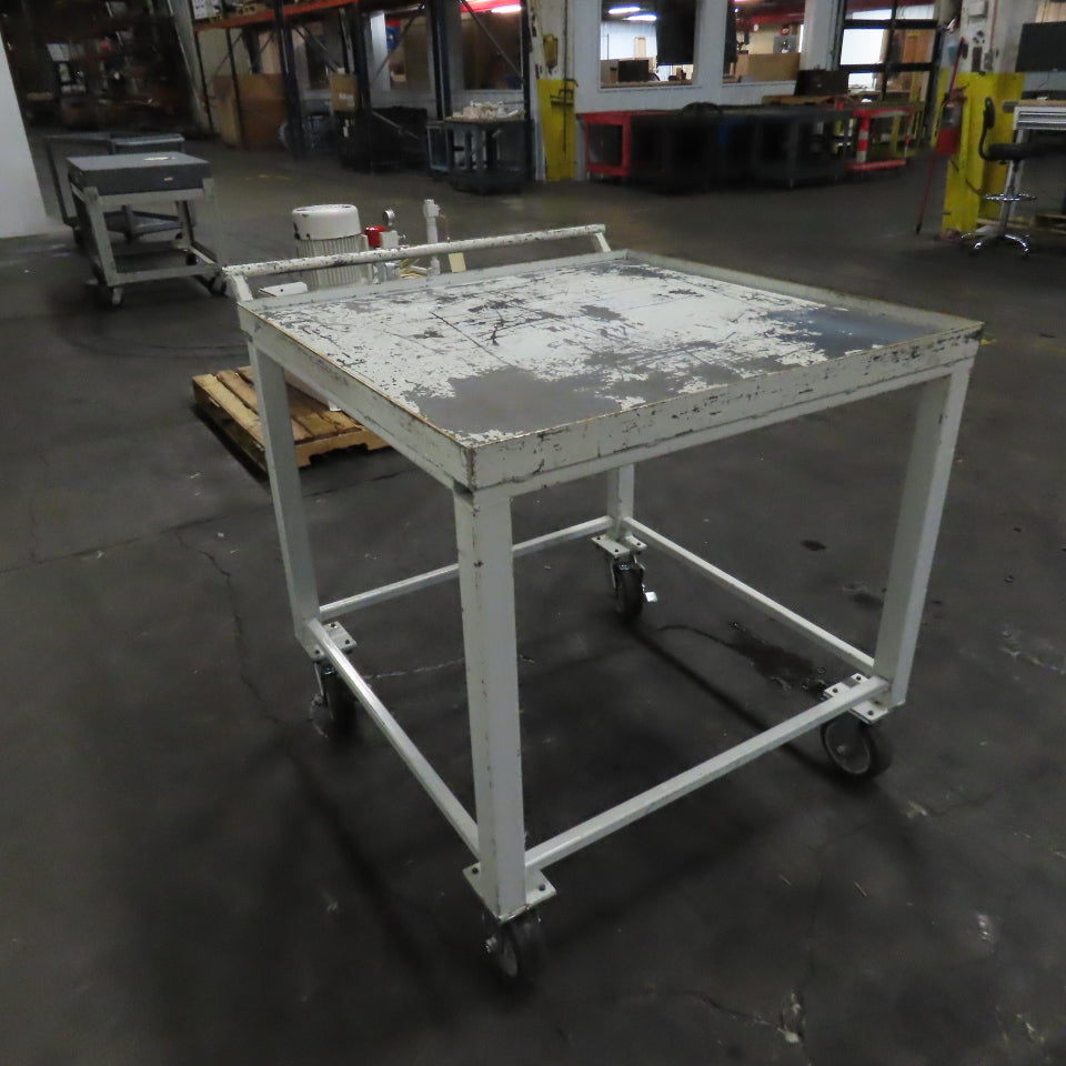 36" x 36" Heavy Duty Rolling Steel Industrial Cart Work Stand W/ Casters