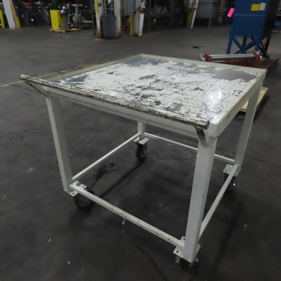 36" x 36" Heavy Duty Rolling Steel Industrial Cart Work Stand W/ Casters