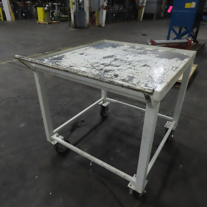 36" x 36" Heavy Duty Rolling Steel Industrial Cart Work Stand W/ Casters
