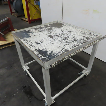 36" x 36" Heavy Duty Rolling Steel Industrial Cart Work Stand W/ Casters