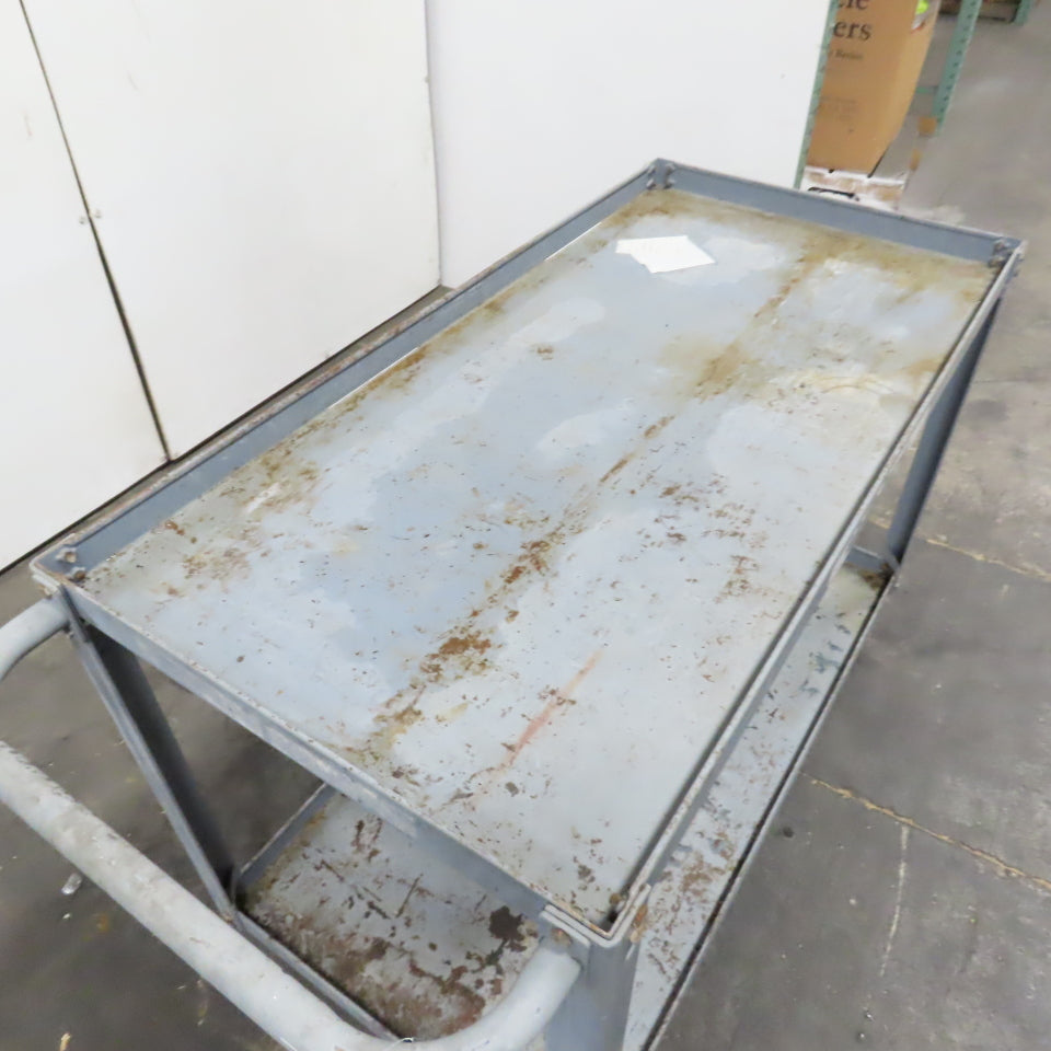 48" x 24" Heavy Duty Rolling Steel Industrial Cart Work Stand W/ Casters