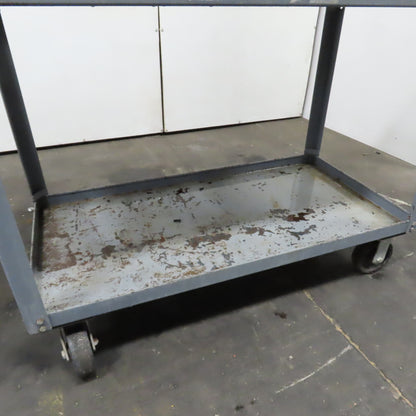 48" x 24" Heavy Duty Rolling Steel Industrial Cart Work Stand W/ Casters