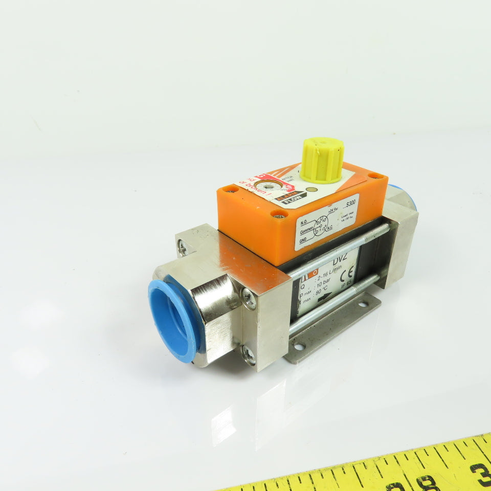 Kobold DVZ Vortex Flowmeter 2-16 L/min 10 Bar 80C IP65 W/ S300 Alarm Switch