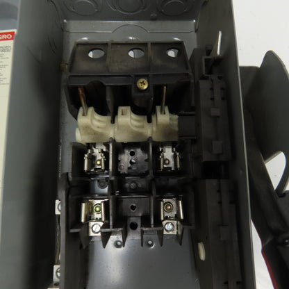 Square D H221N 30A 2-Pole Fusible Safety Disconnect Switch 240VAC 250VDC
