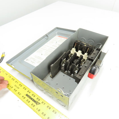 Square D H221N 30A 2-Pole Fusible Safety Disconnect Switch 240VAC 250VDC