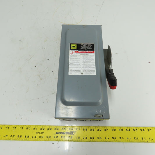 Square D H221N 30A 2-Pole Fusible Safety Disconnect Switch 240VAC 250VDC