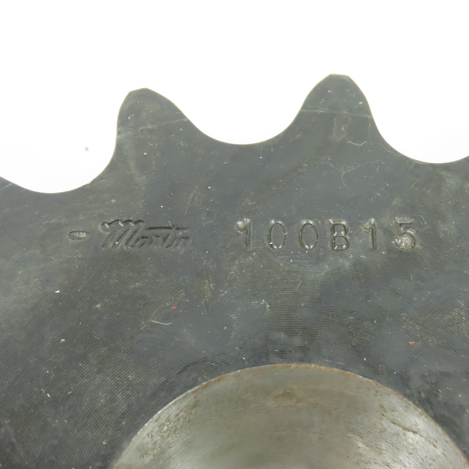 Martin 100B15 15 Tooth Roller Chain Sprocket 2-1/8" Bore