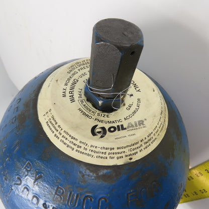 OilAir Hydraulics 2.5 Gallon Bladder Hydro-Pneumatic Accumulator 3000 PSI