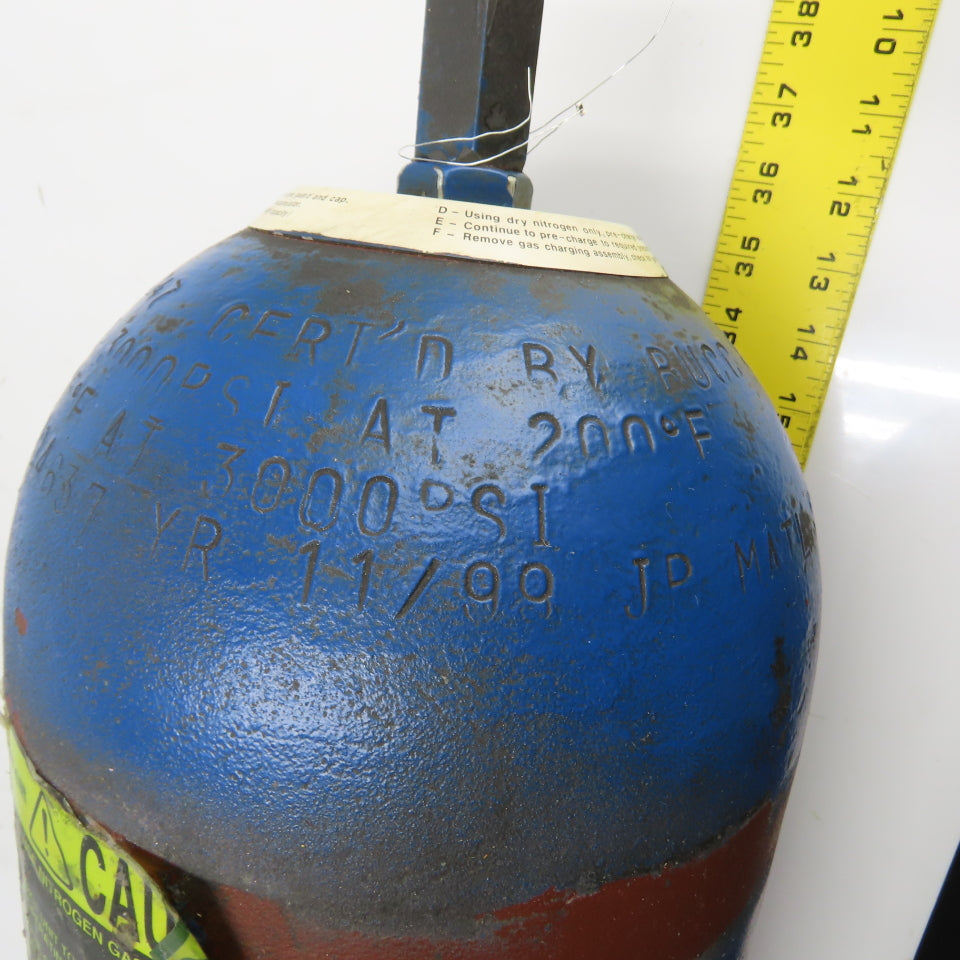 OilAir Hydraulics 2.5 Gallon Bladder Hydro-Pneumatic Accumulator 3000 PSI