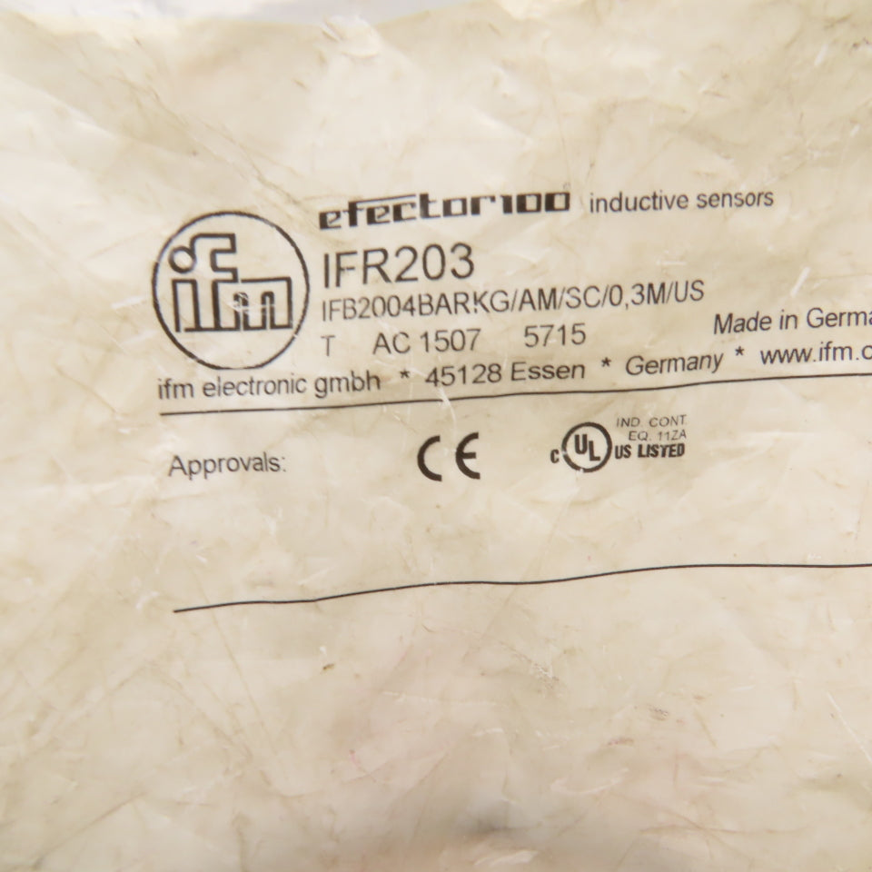 ifm IFB2004BARKG/AM/SC/0.3M/US Efector 100 Inductive Proximity Sensor 10-36VDC